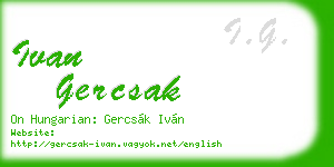ivan gercsak business card